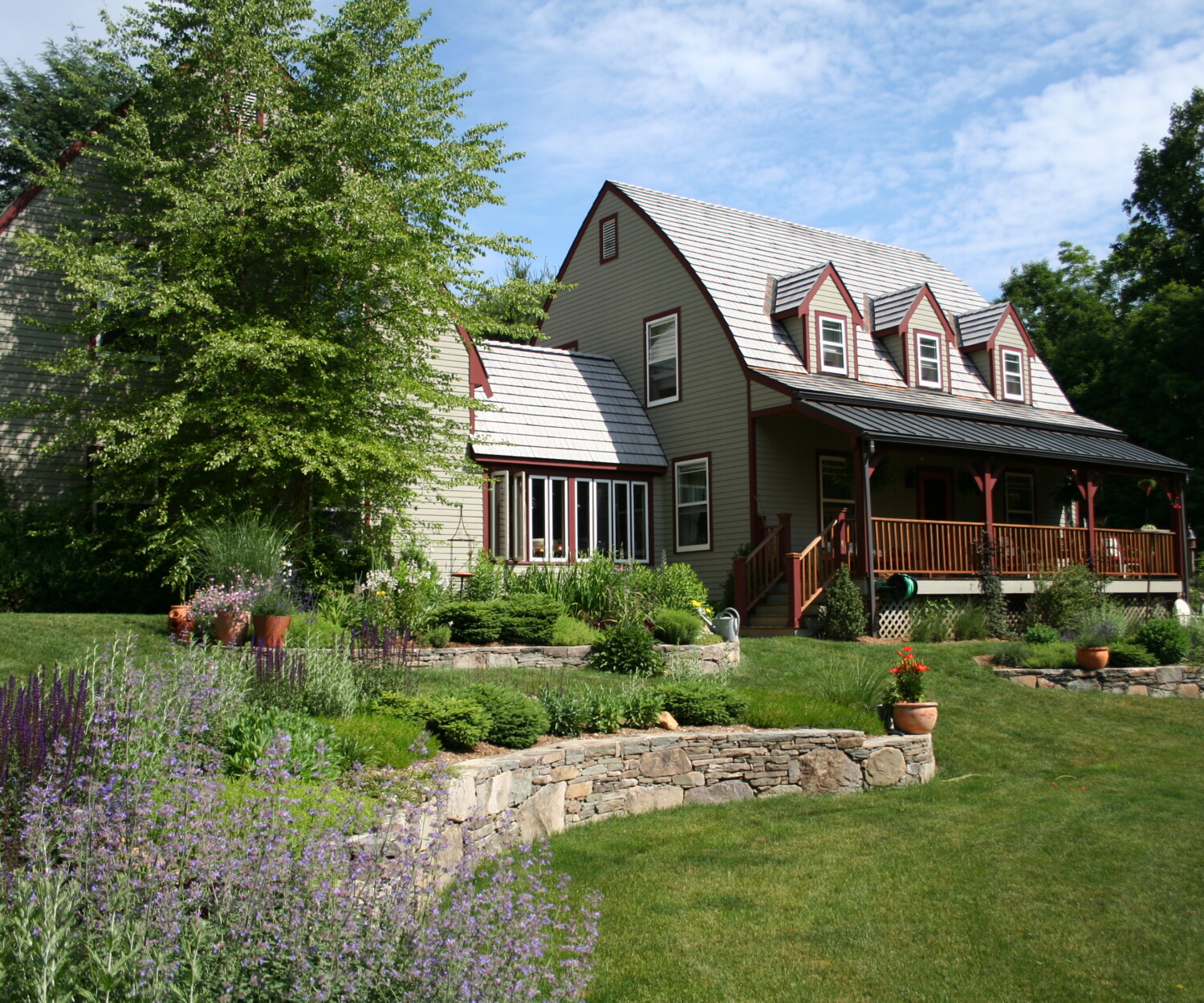 A country garden landscape